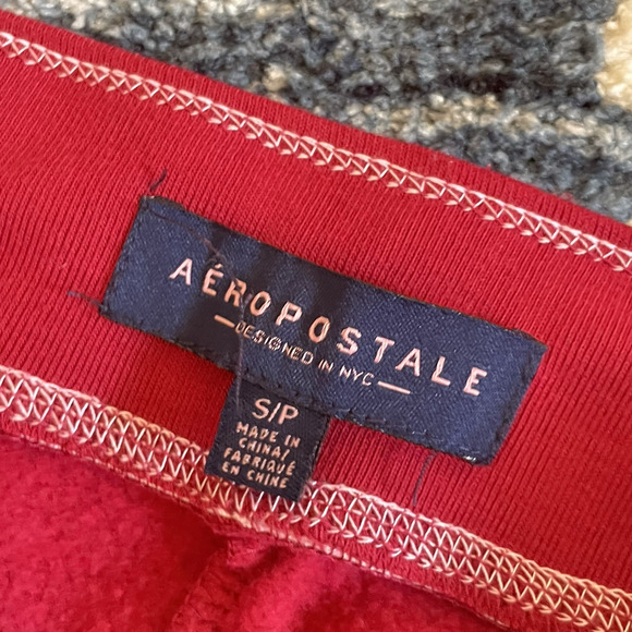 Aeropostale Womens Pants Red S Logo Low Rise Joggers Y2K Preppy Athleisure - Picture 5 of 10